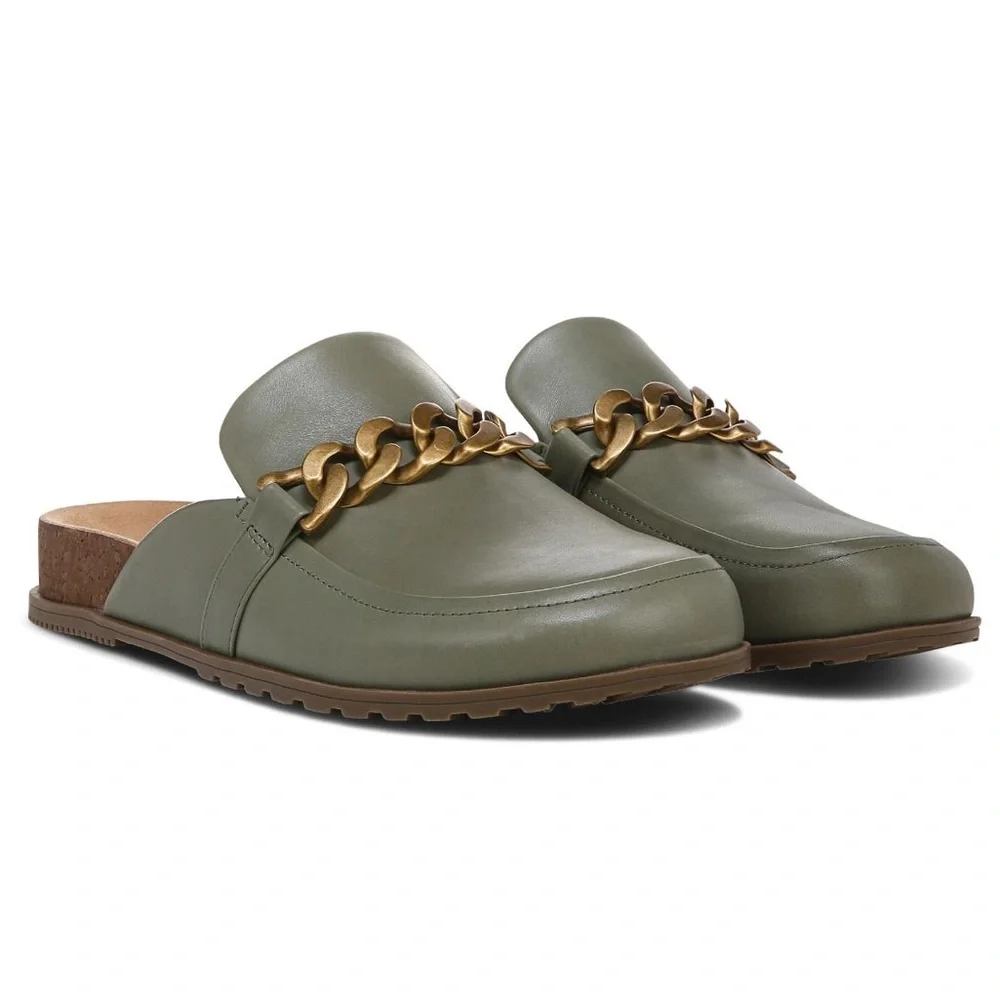 VIONIC GEORGIE MULE SIZE 9 ARMY GREEN